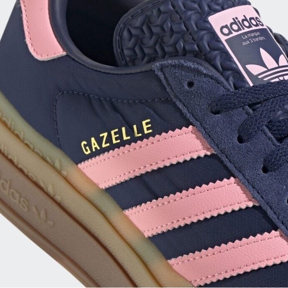 Adidas Women's Gazelle Bold Navy Pink Casual
